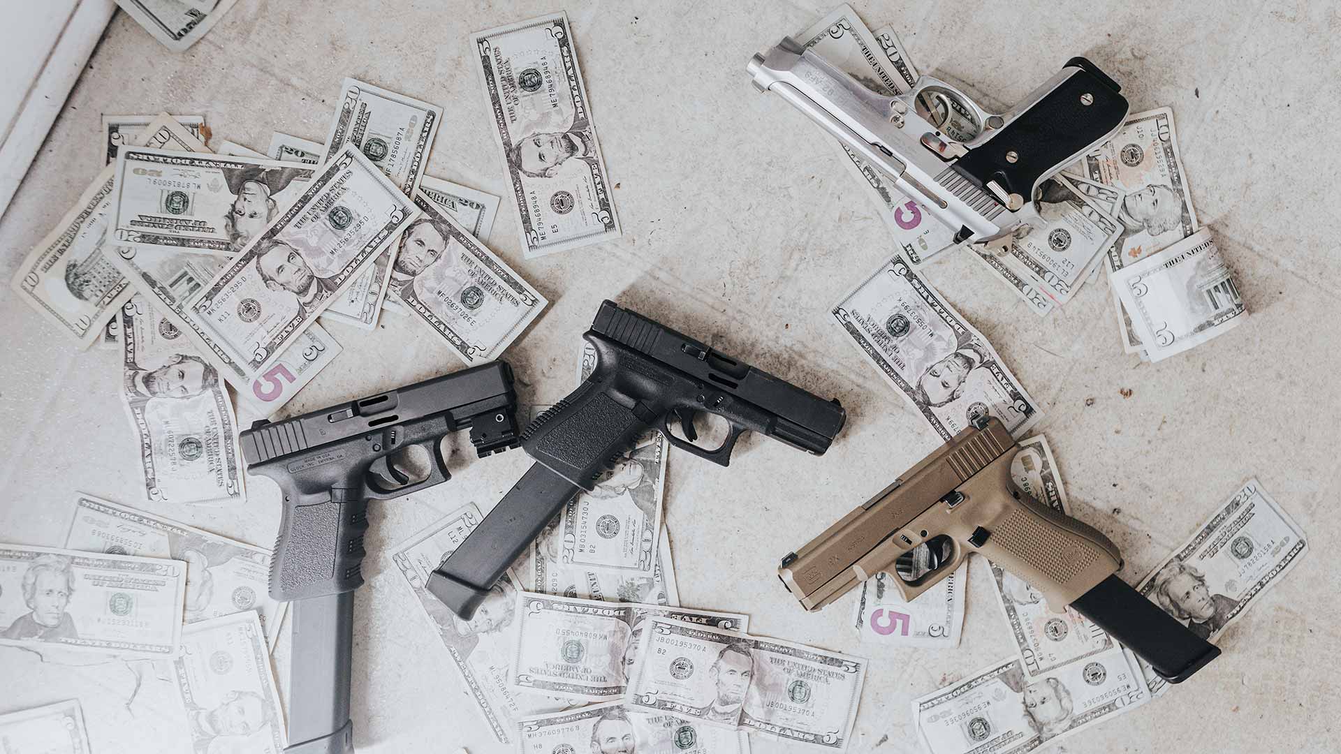 guns with cash